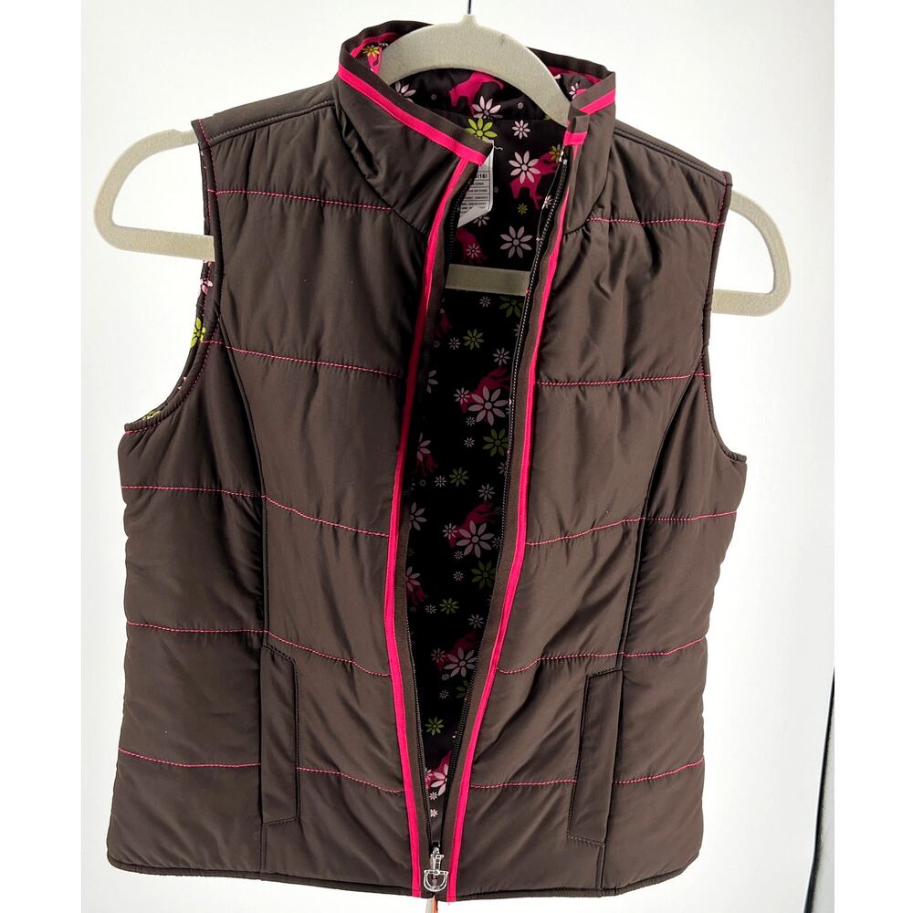Ariat Kids XL Reversible Equestrian Laurel Vest NWT - Picture 5 of 6